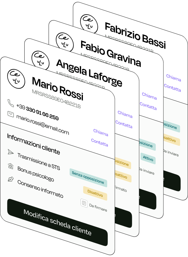 schede di contatto psicologi