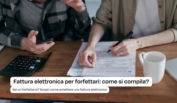 Forfettario compila una fattura elettronica